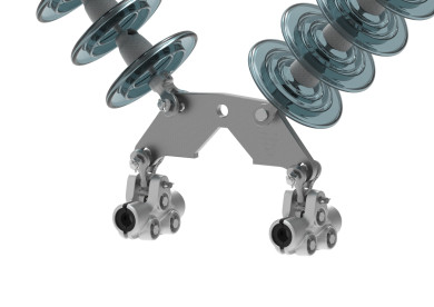 V-String Assembly - Tangent Suspension, Twin-Vertical Bundle Conductor, V-String, 30K Copy